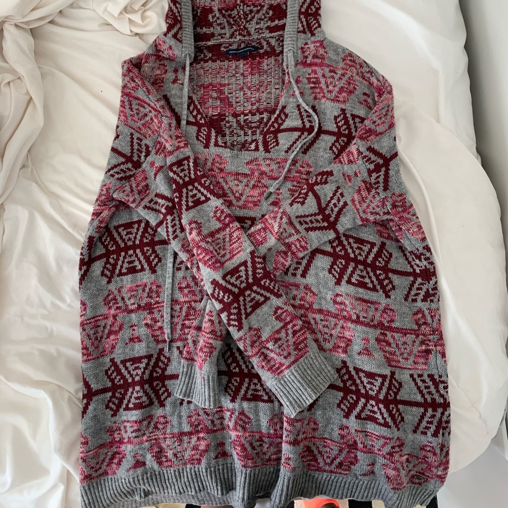 Aztec Oversized hooded American Eagle Sweater